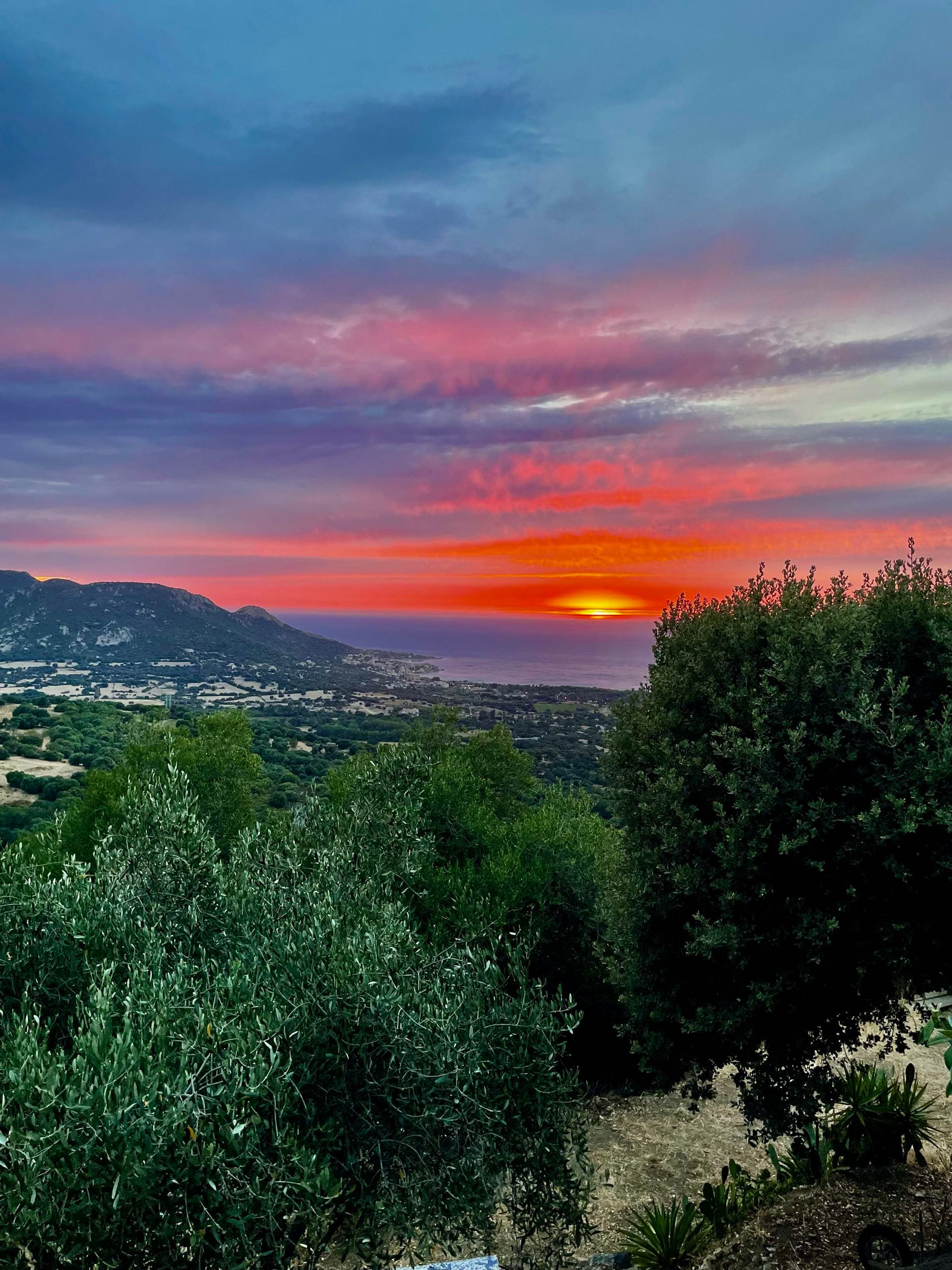 Coucher de soleil sur la plaine d'Algajola, Balagne